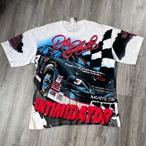 VTG Dale Earnhardt All Over Print T Shirt XL Made in USA Chase Authentic